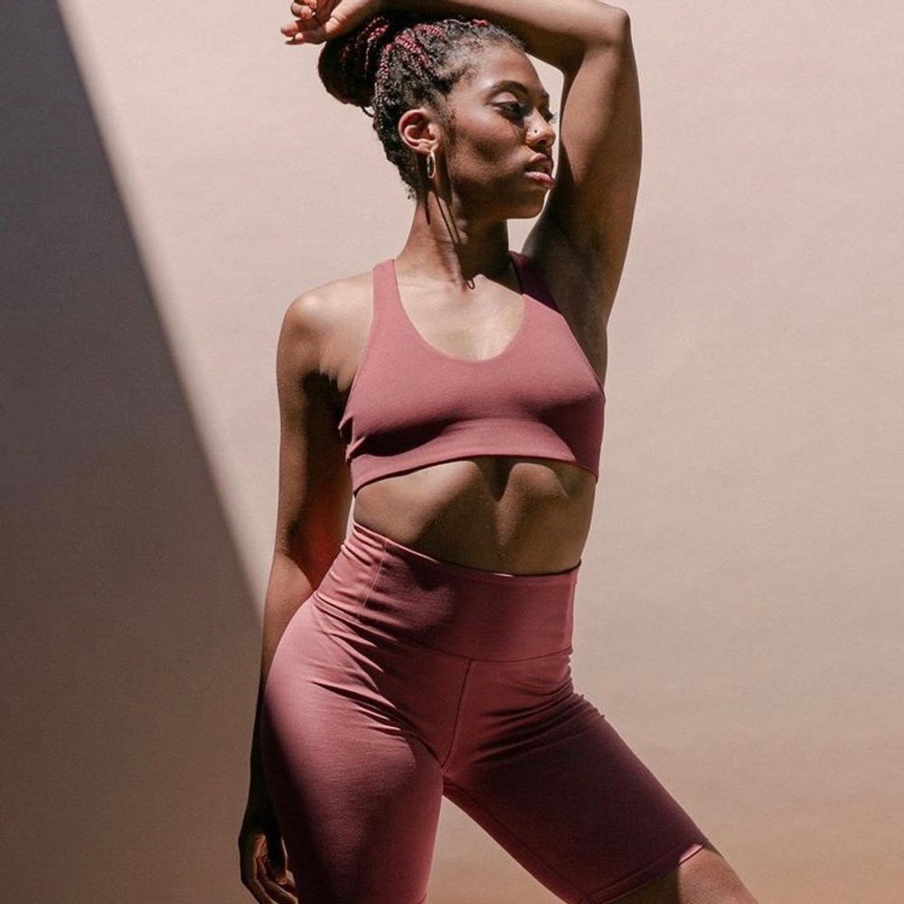 girlfriend collective FLOAT Lola Bra in Fig (M)
